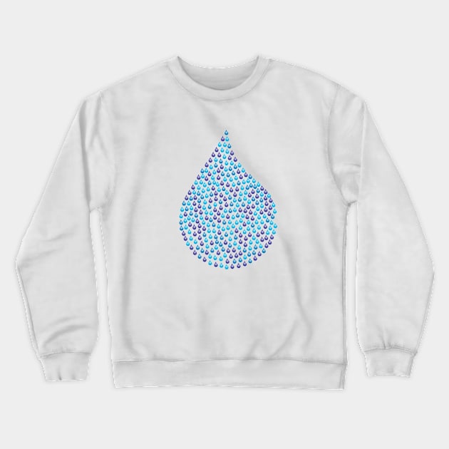 Water Drops Crewneck Sweatshirt by GetHy